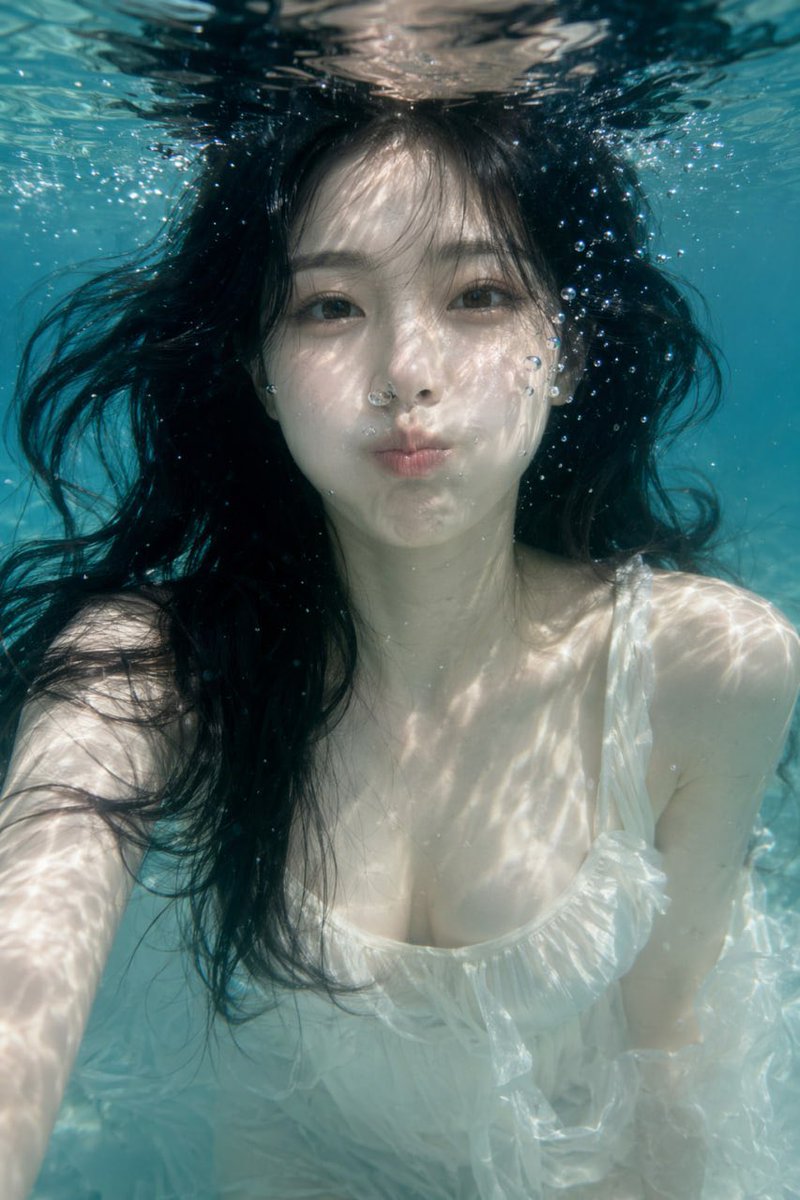 Underwater Photorealistic Portrait AI image template preview
