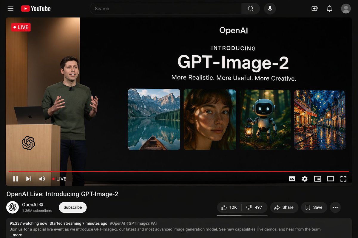YouTube Live Stream Announcement Mockup AI image template preview
