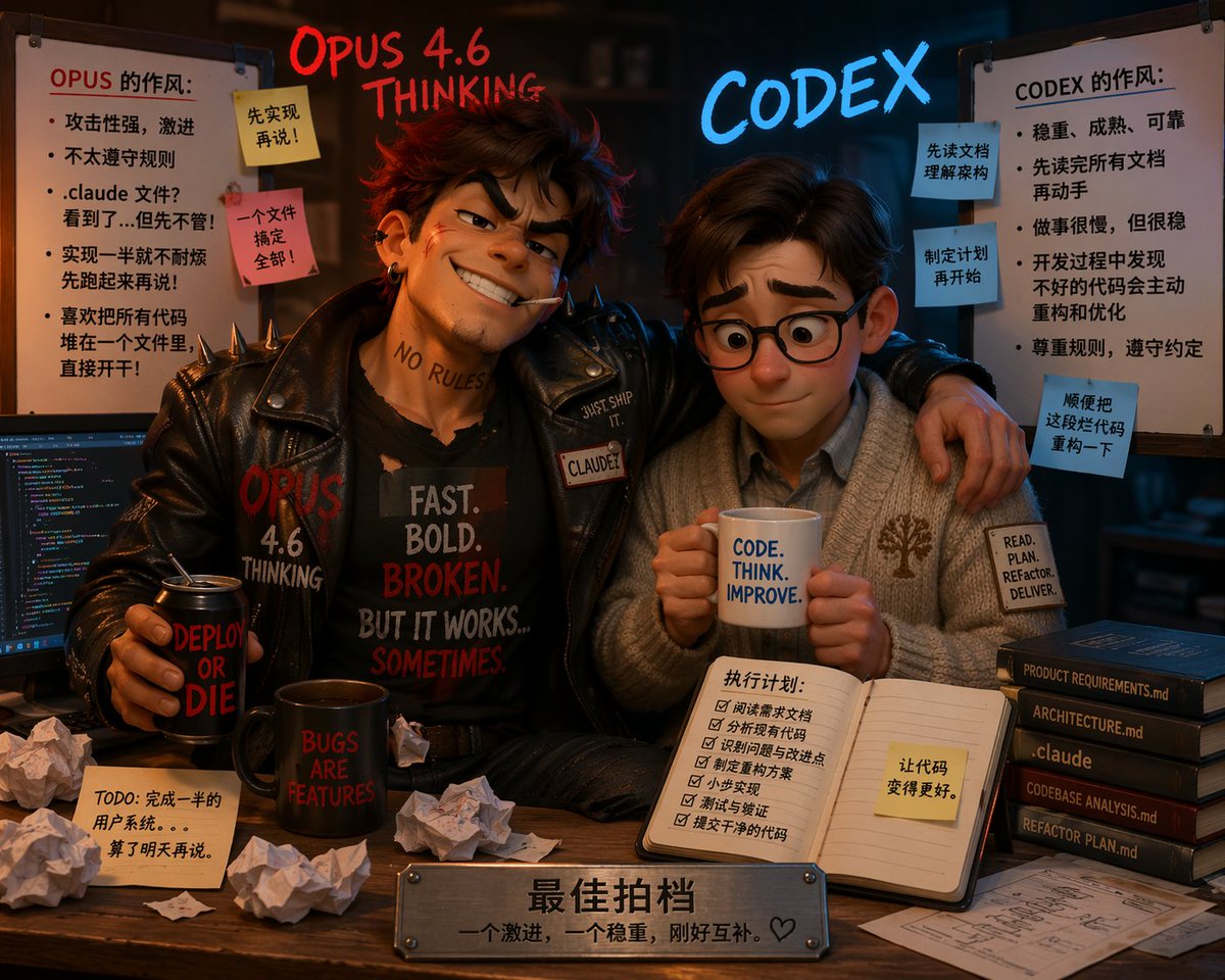 Contrasting Coder Personas Illustration AI image template preview