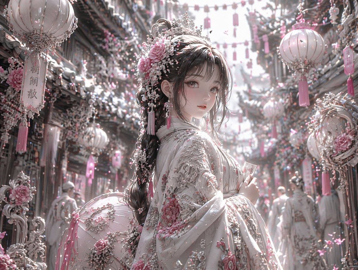 Pastel Pink and Silver Ornate Style Transfer AI image template preview