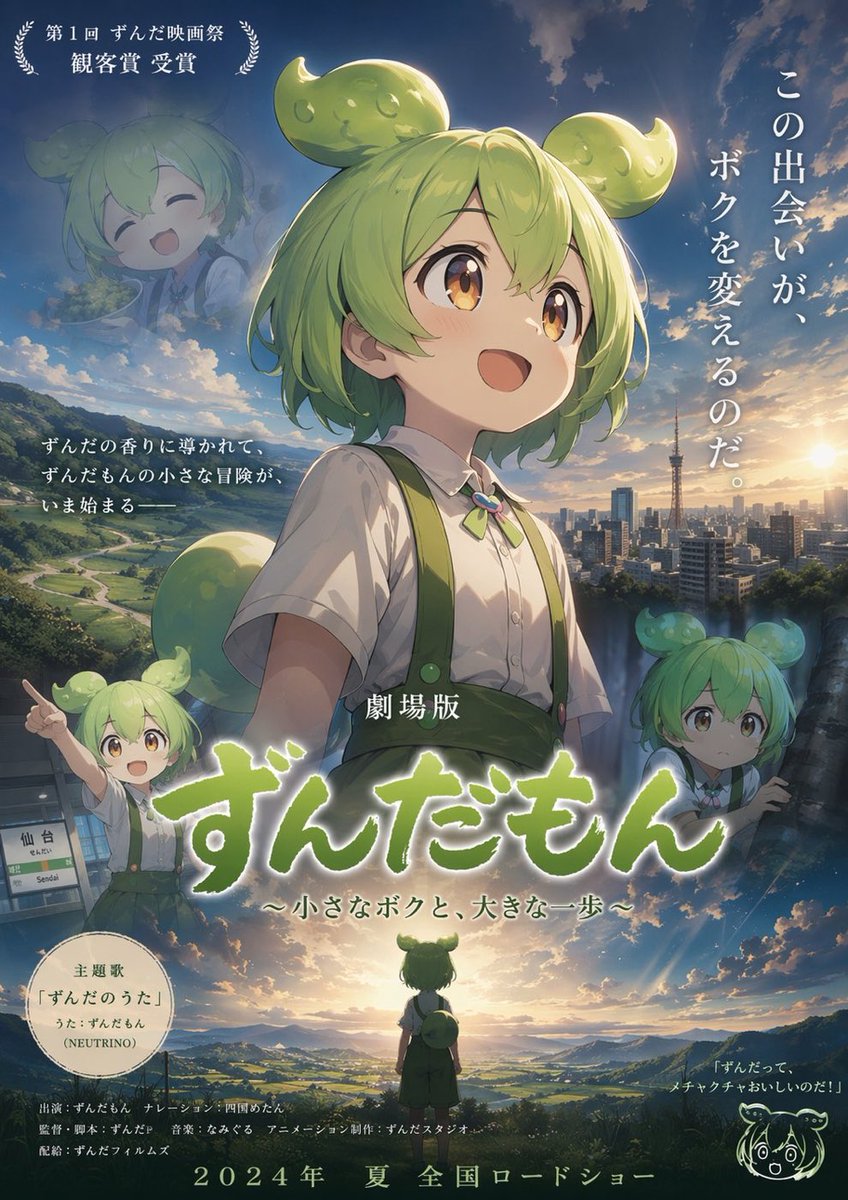 Anime Movie Poster Layout AI image template preview