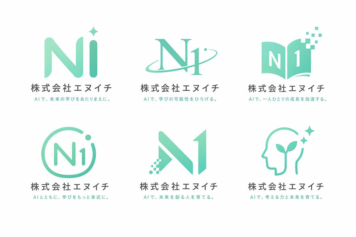 6-Grid Corporate Logo Concept Sheet AI image template preview