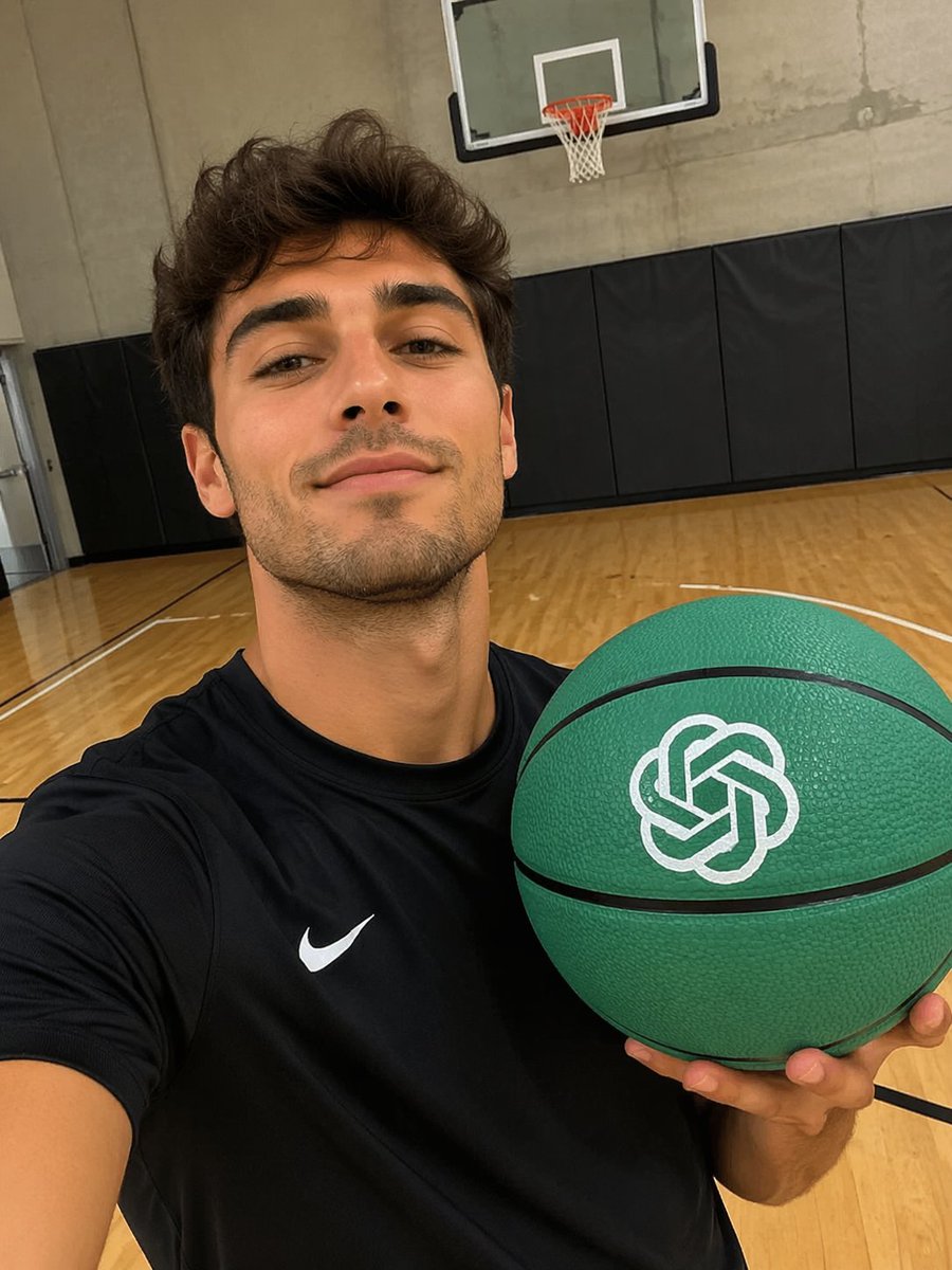 Custom Logo Basketball Selfie AI image template preview