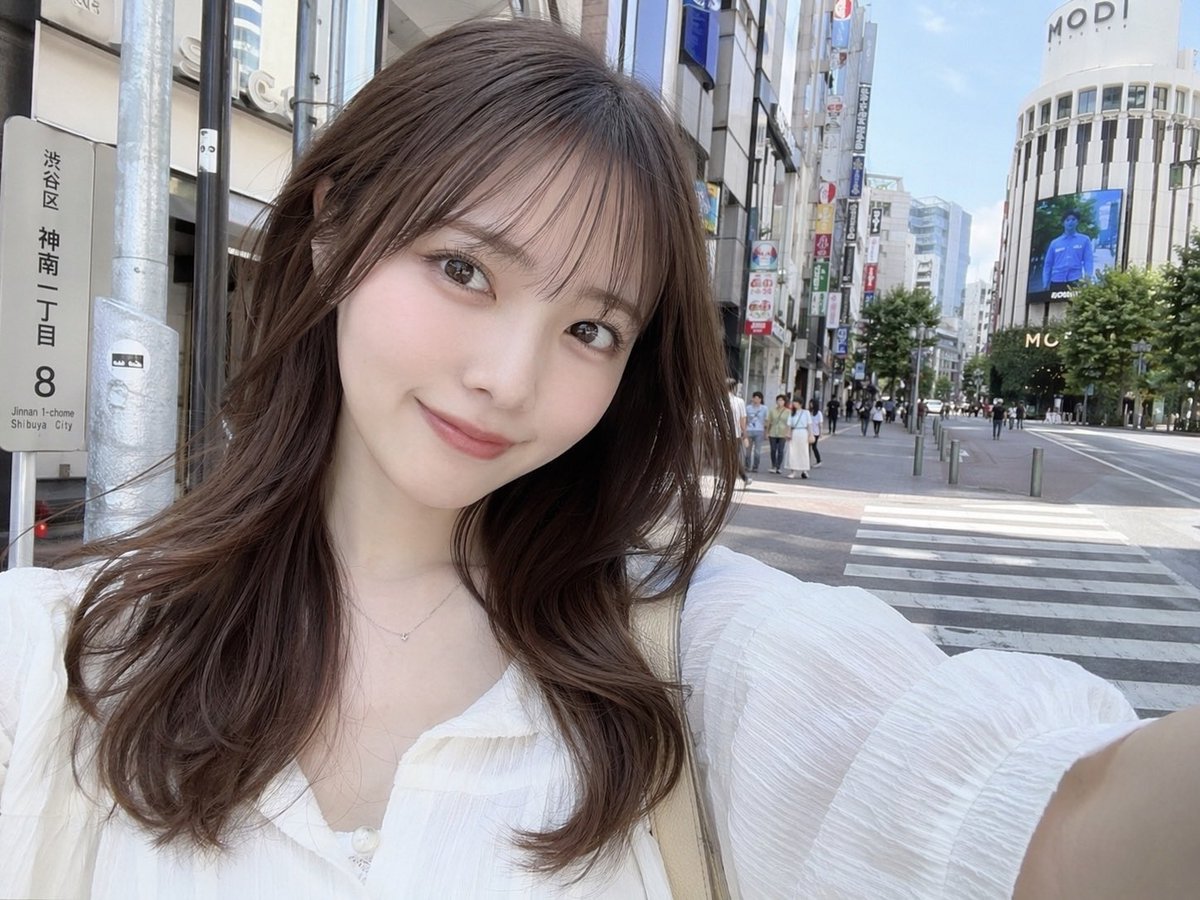 Photorealistic Shibuya Street Selfie AI image template preview