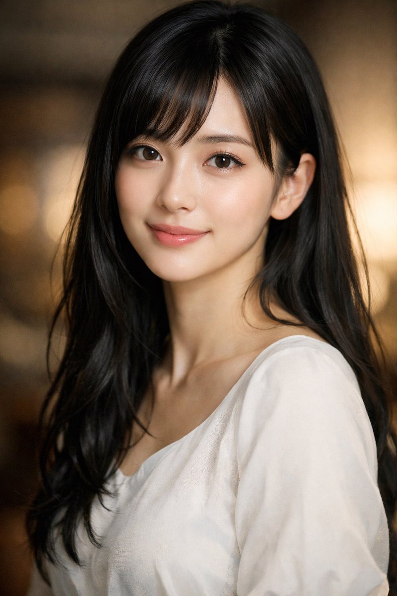Photorealistic Portrait of a Young Woman AI image template preview
