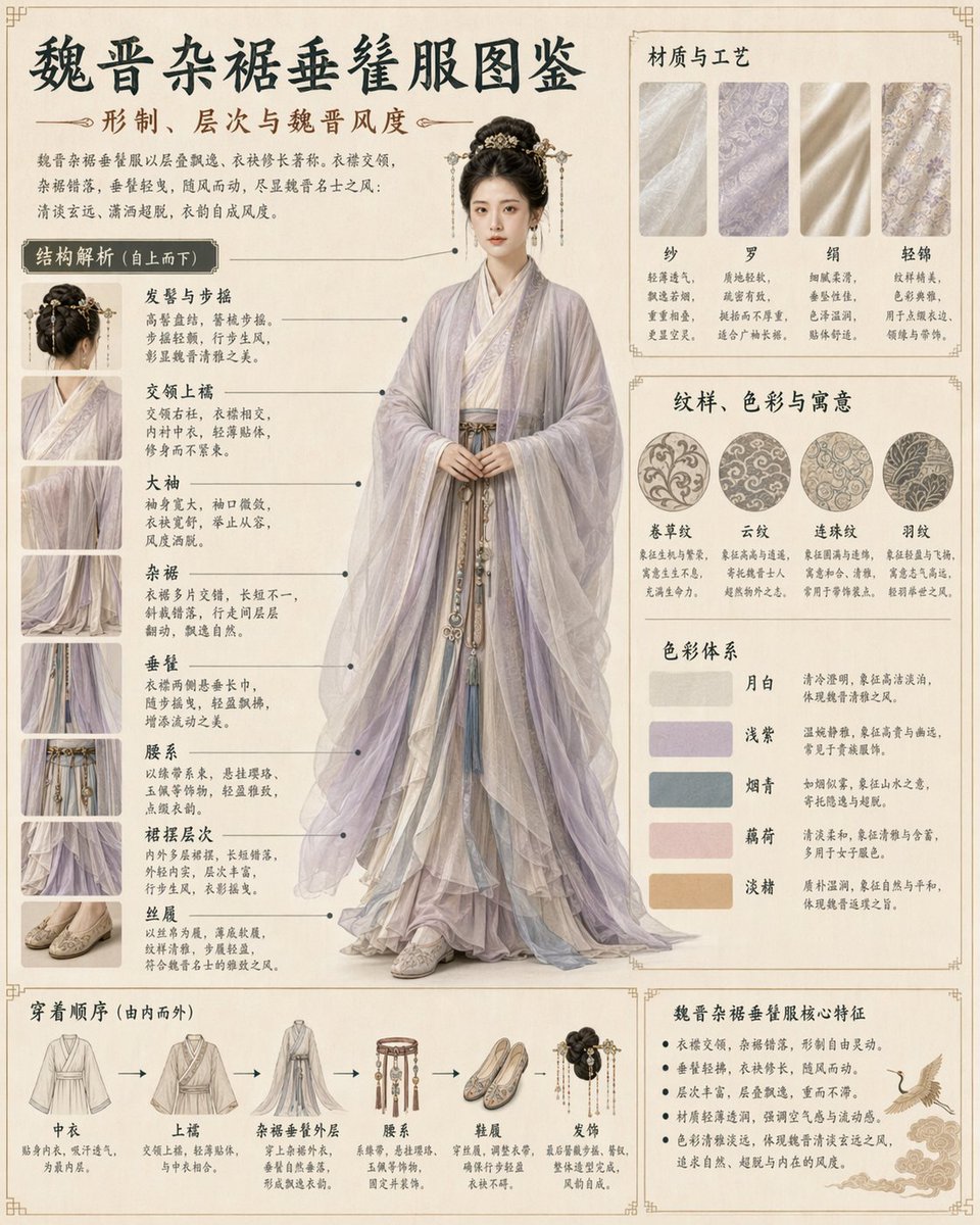 Traditional Clothing Infographic Guide AI image template preview