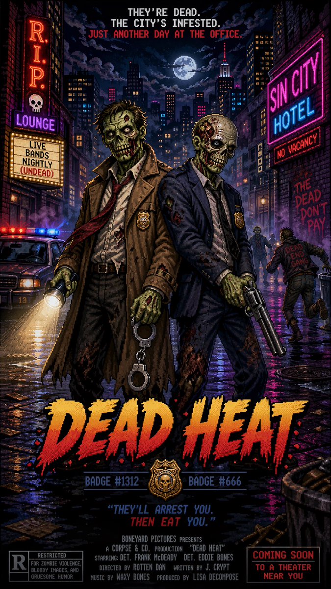 Pixel Art Movie Poster Prompt AI image template preview