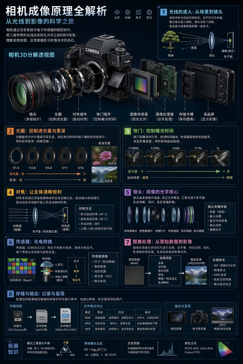 Camera Imaging Technology Infographic AI image template preview