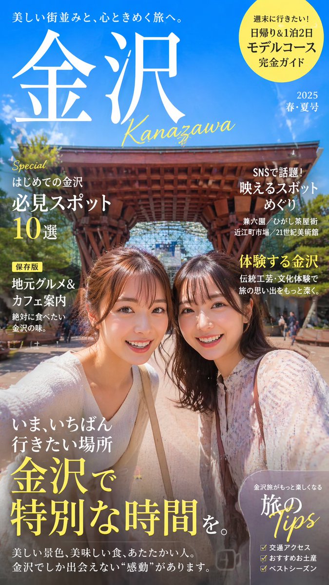 Coordinate-Based Tourism Magazine Cover AI image template preview