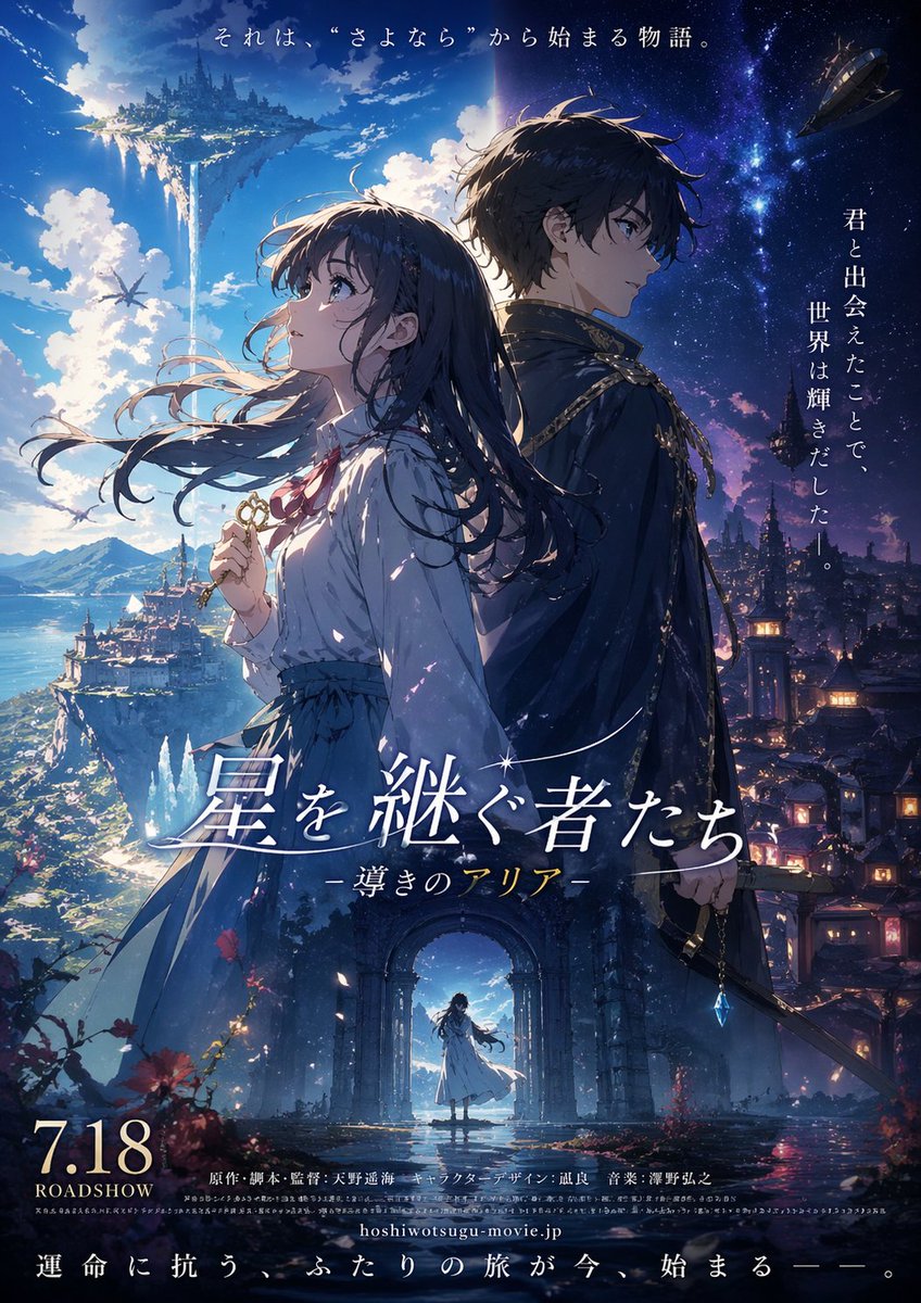 Fictional Anime Movie Poster Generation AI image template preview