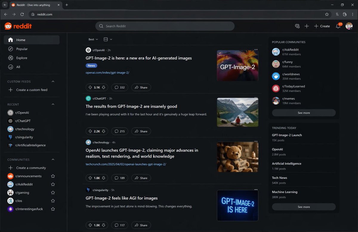 Hypothetical News Homepage AI image template preview