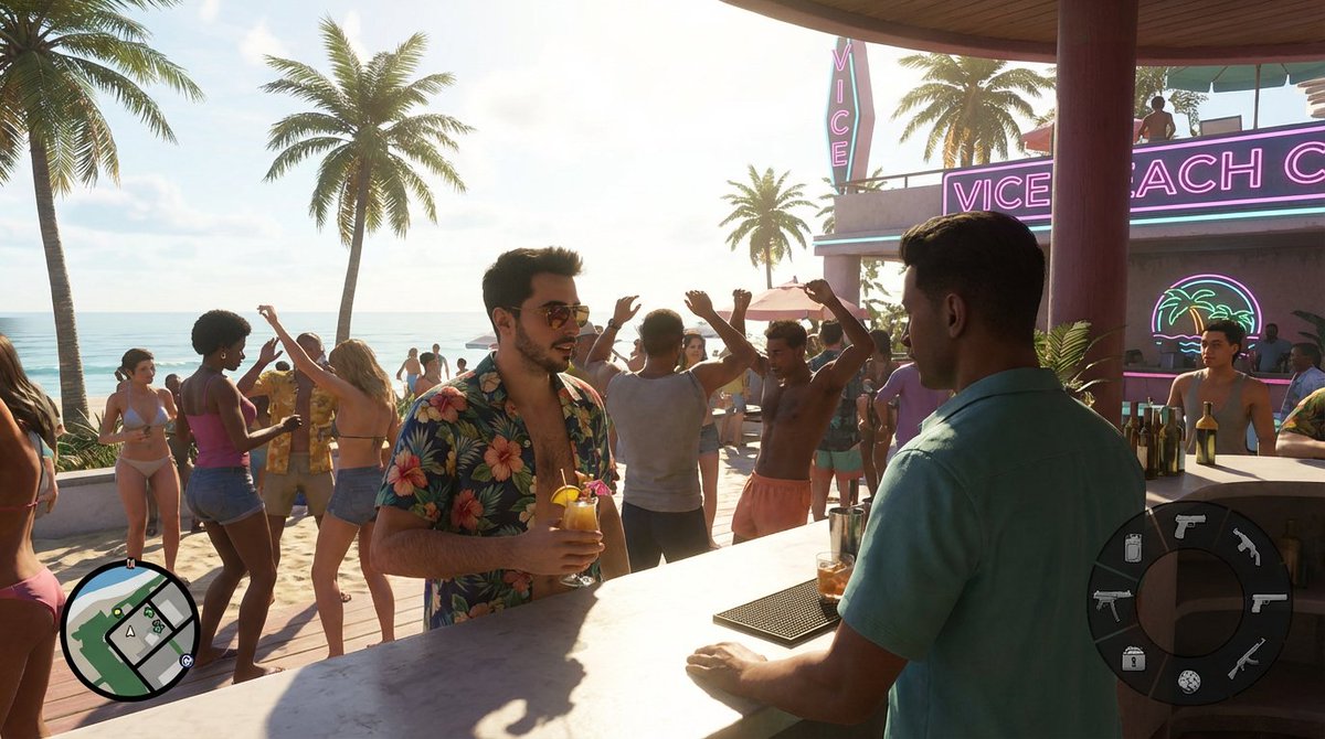 Beach Club Open-World Game Screenshot AI image template preview