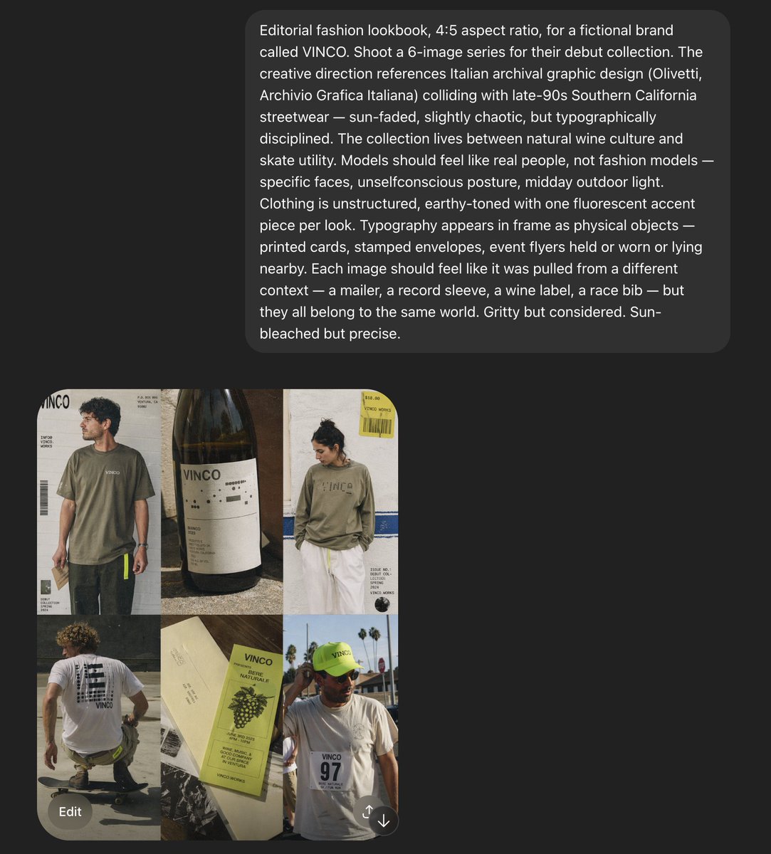 VINCO Editorial Moodboard Screenshot AI image template preview