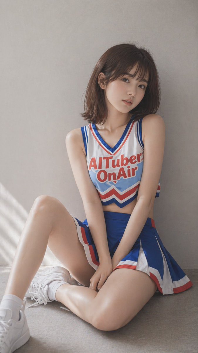Realistic Cheerleader Portrait AI image template preview