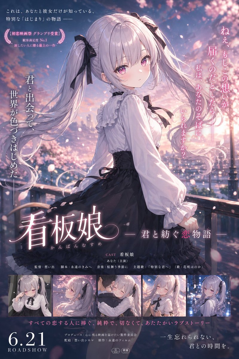 Anime Romance Movie Poster example 2