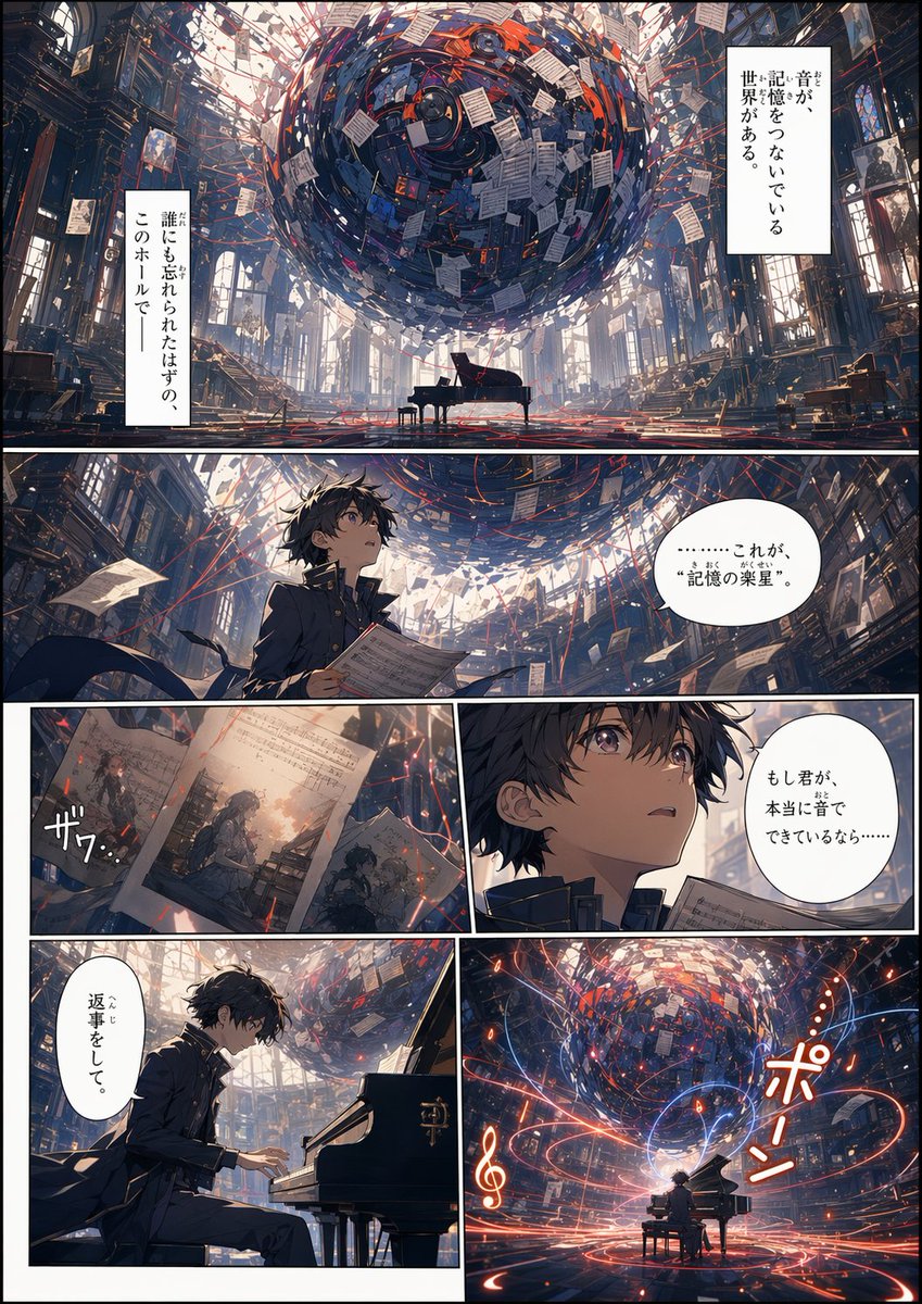 Memory Archive Manga Page AI image template preview