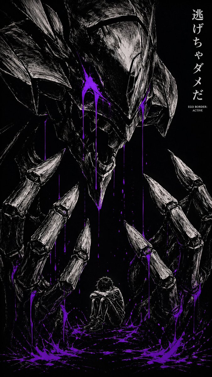 Dark Manga Monster Poster AI image template preview