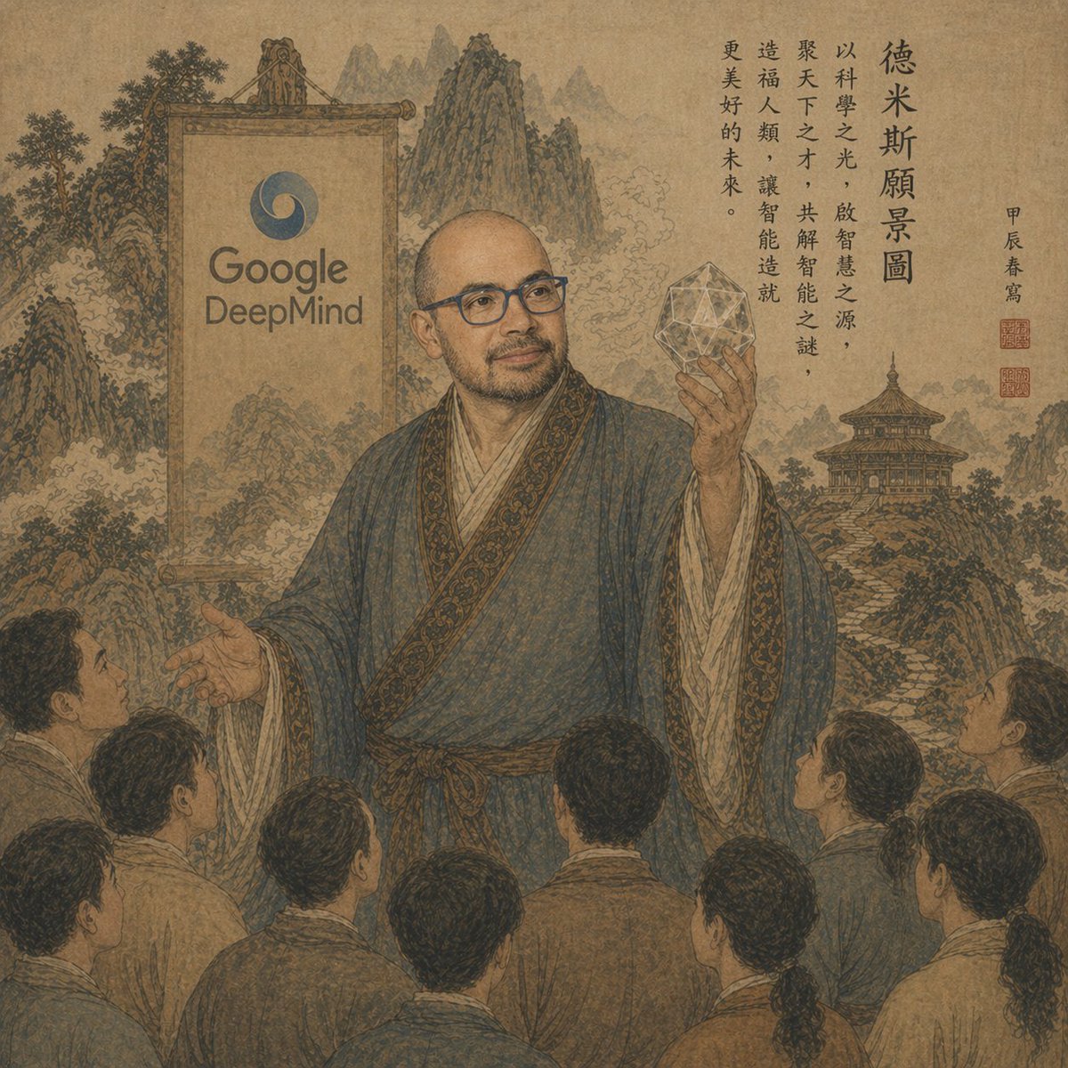 Ancient Scroll Google DeepMind Vision AI image template preview