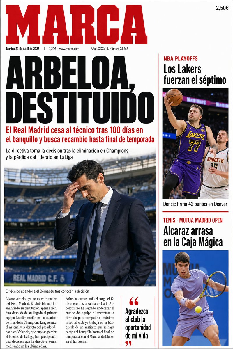 Spanish Sports Newspaper Front Page AI image template preview