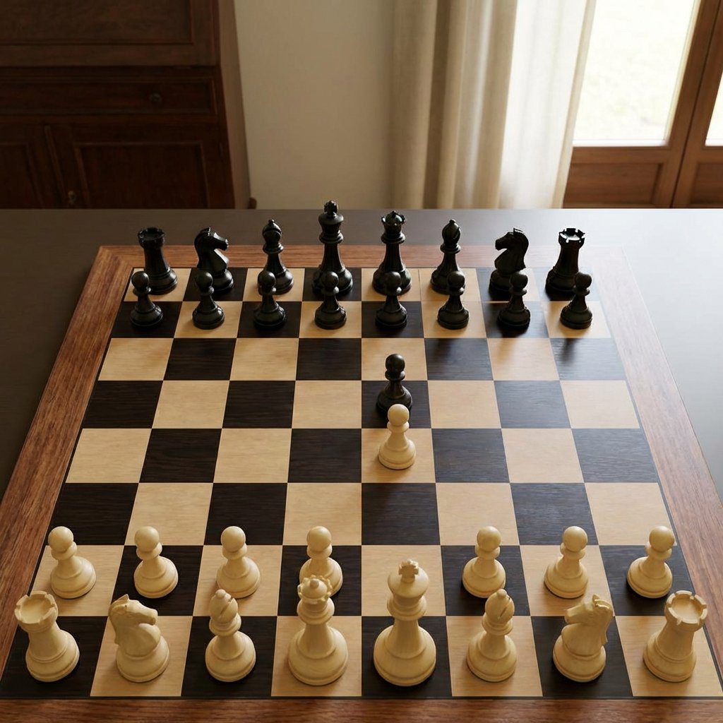 Realistic Chess Opening Photo AI image template preview