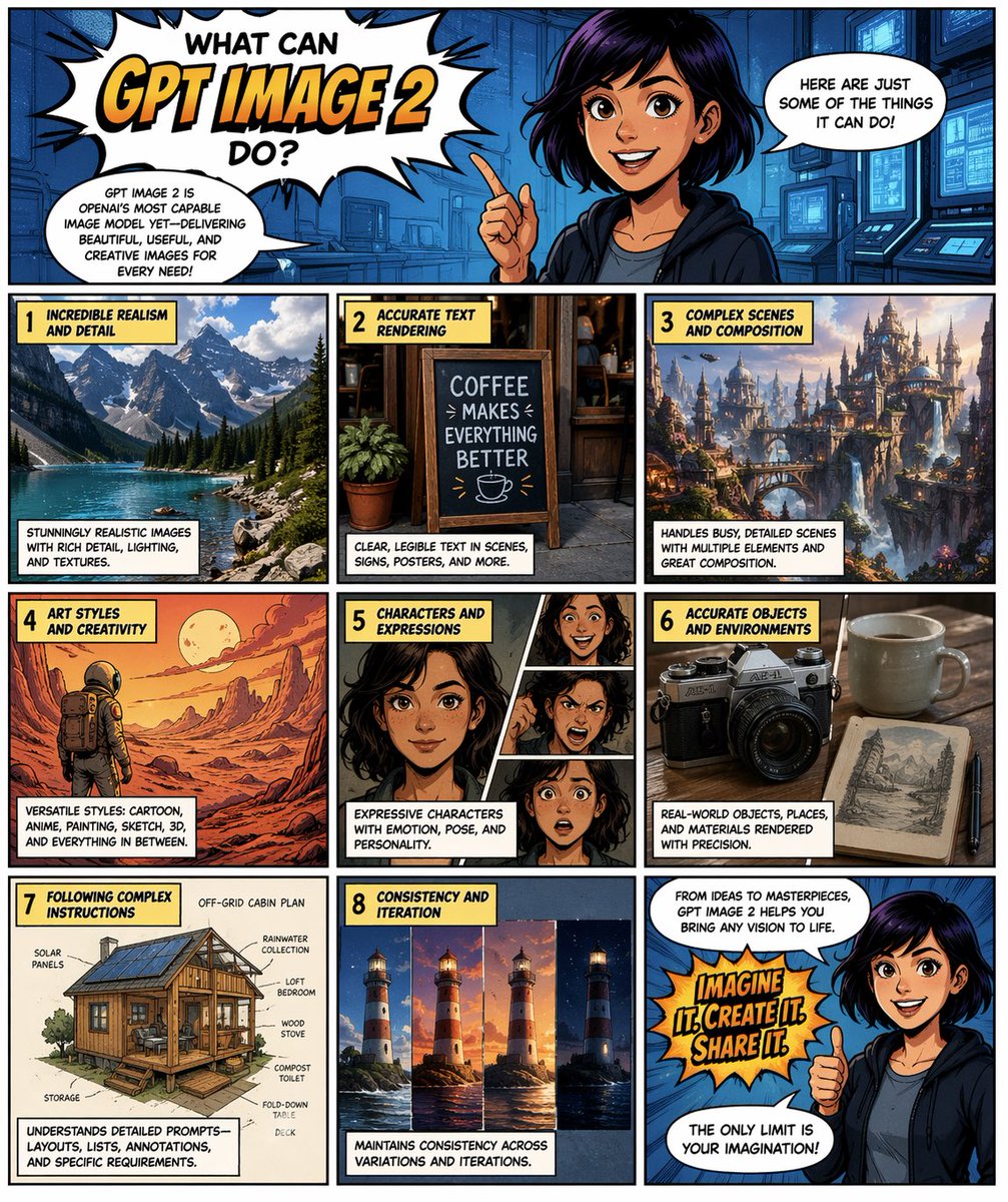 Comic Page for GPT Image 2 Capabilities AI image template preview