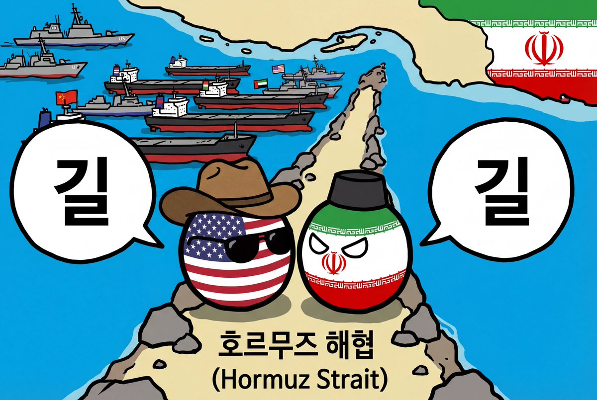 Countryball Hormuz Strait Standoff AI image template preview
