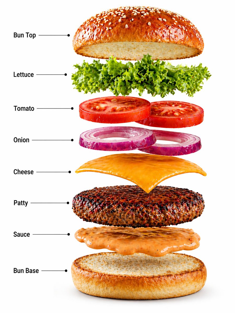 Gourmet Burger Commercial Photography AI image template preview