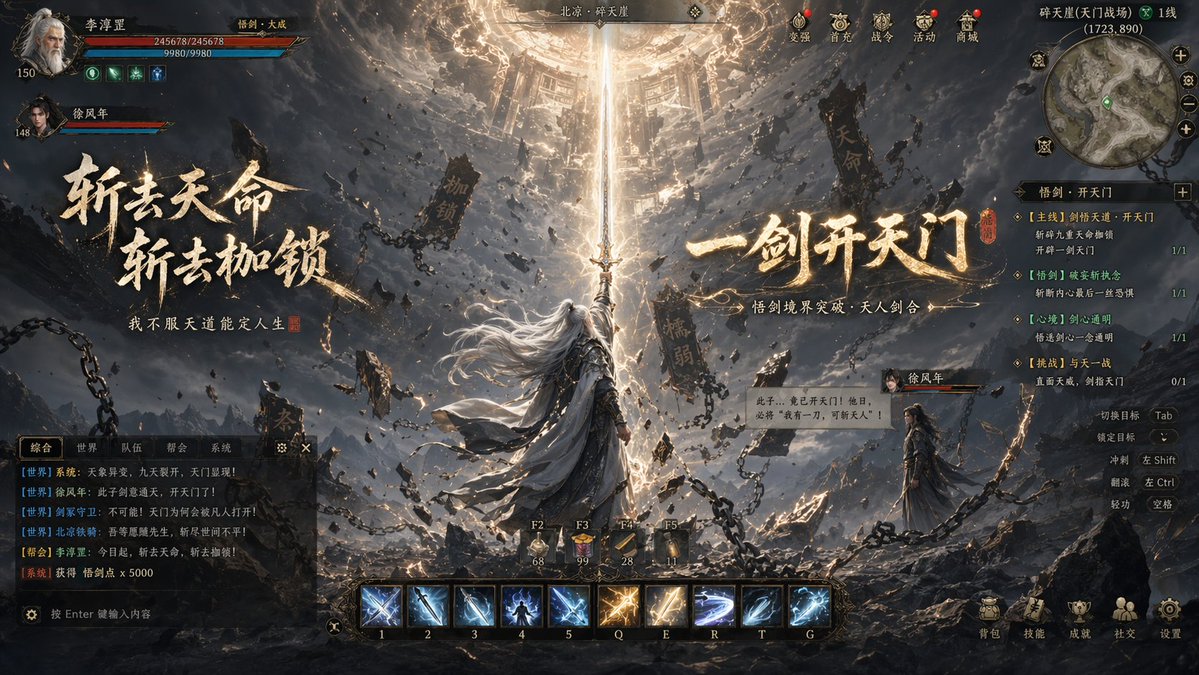 Wuxia MMORPG Gameplay Screenshot example 3