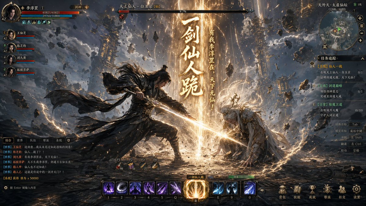 Wuxia MMORPG Gameplay Screenshot example 4