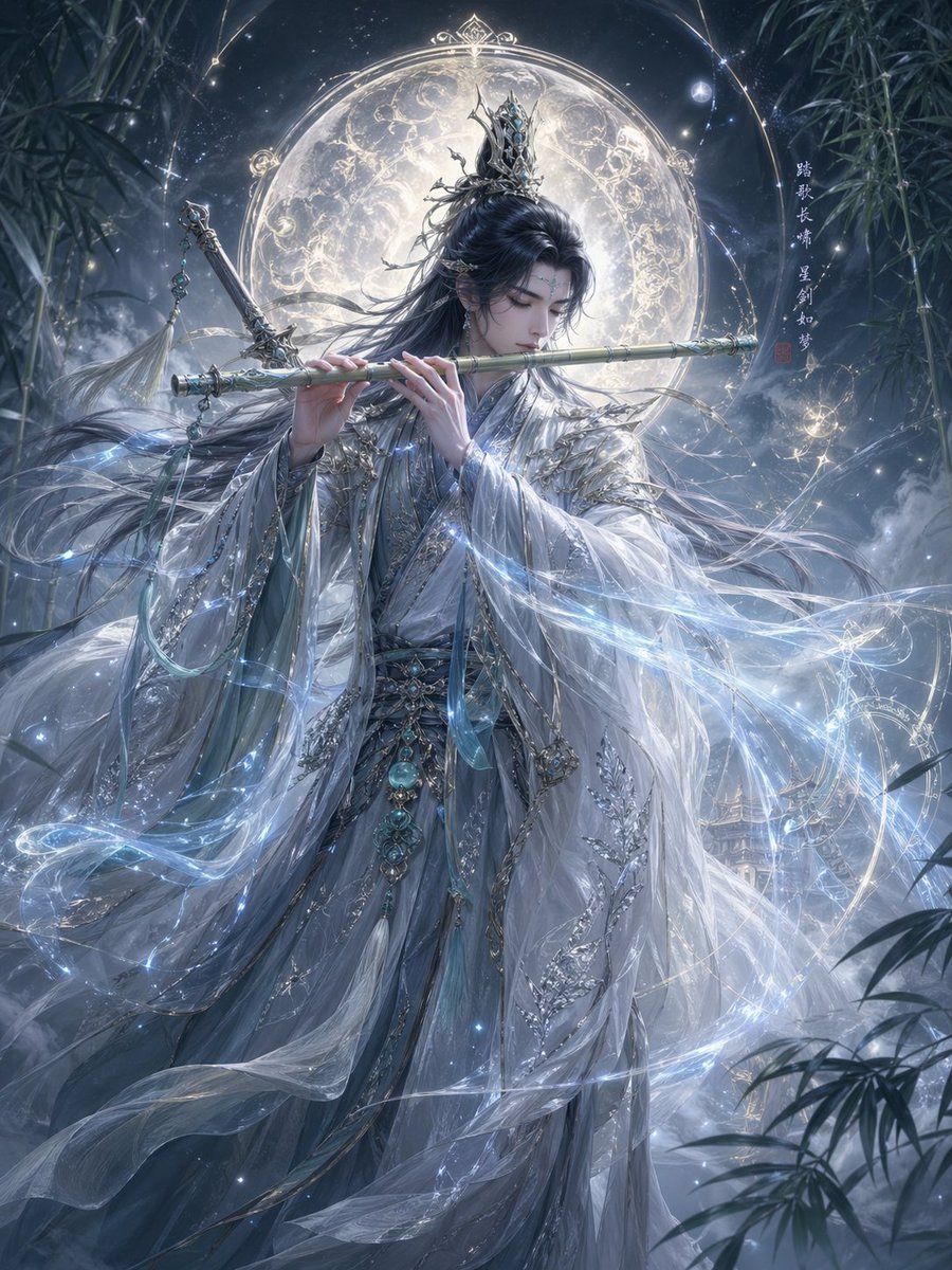 Epic Eastern Fantasy Character Concept AI image template preview