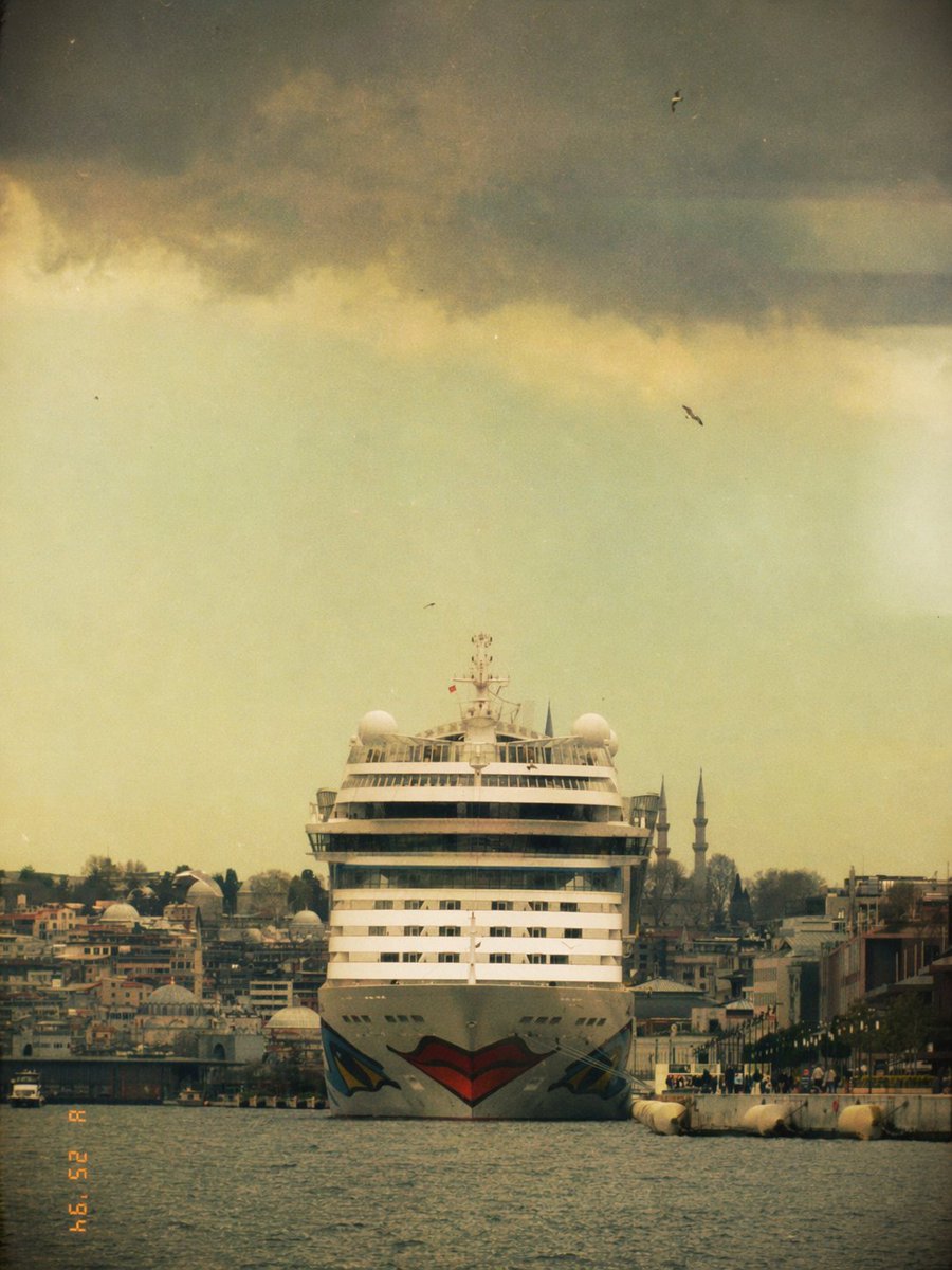 Vintage Cruise Ship in Istanbul AI image template preview