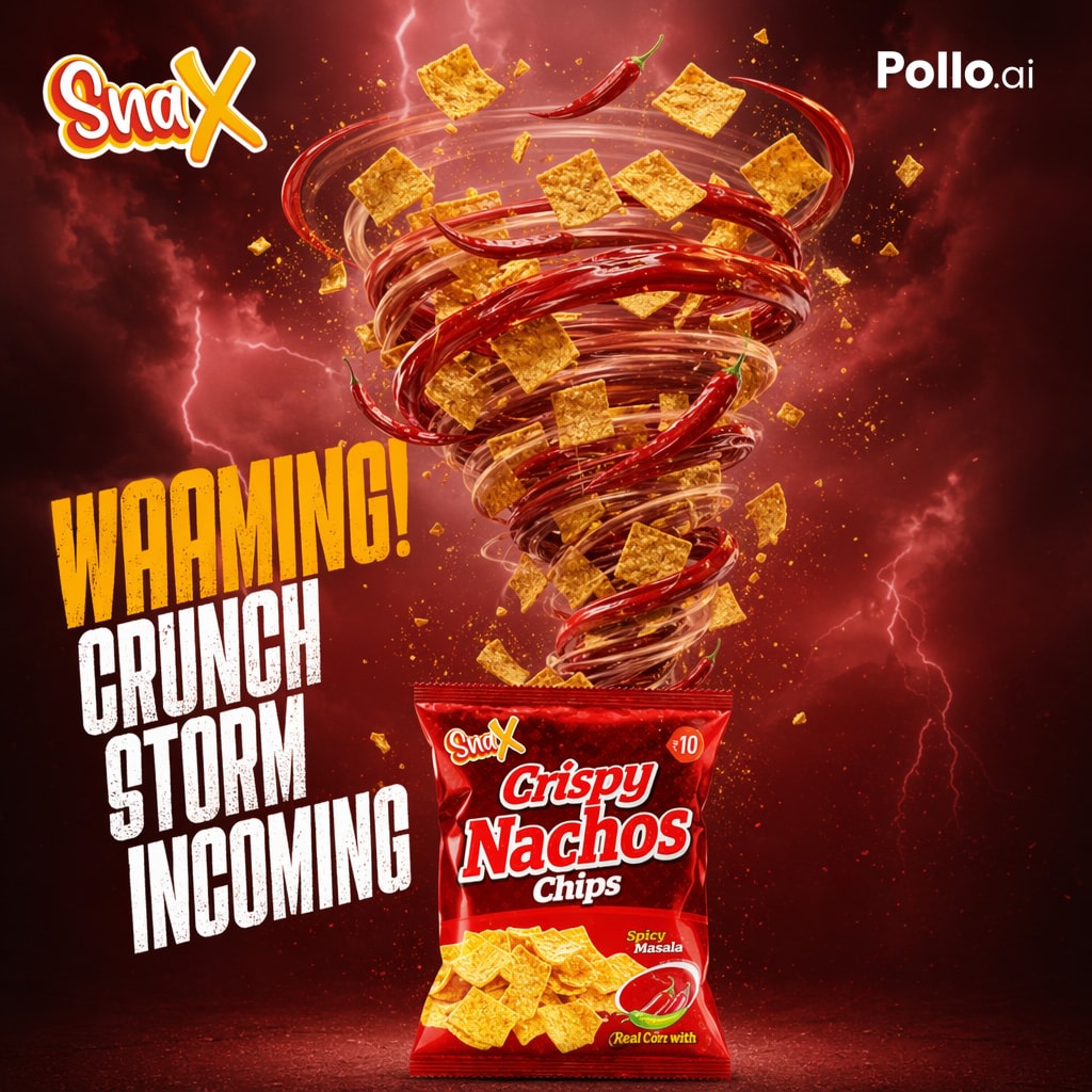 Spicy Nacho Tornado Ad AI image template preview