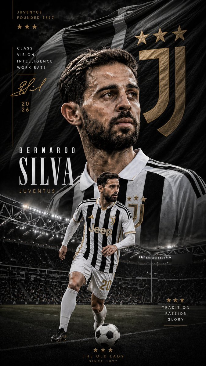 Juventus Cinematic Player Poster AI image template preview