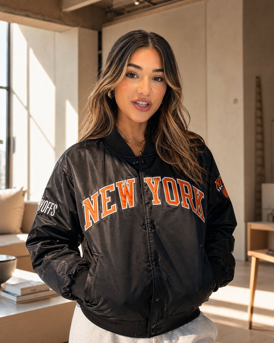 Sunlit Streetwear Jacket Portrait AI image template preview