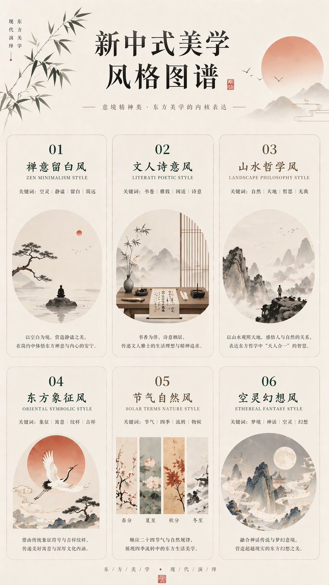 New Chinese Aesthetics Style Atlas AI image template preview