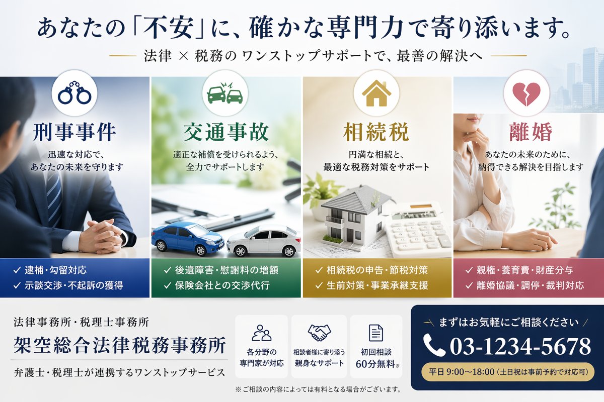 Japanese Law & Tax Services LP Hero AI image template preview