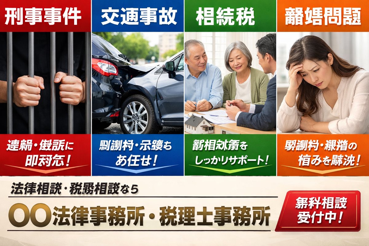Japanese Legal Services LP Banner AI image template preview