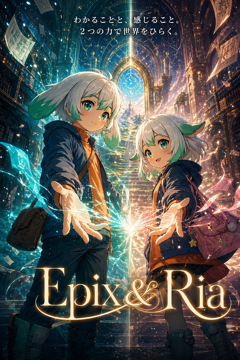 Fantasy Library Poster for Epix & Ria AI image template preview