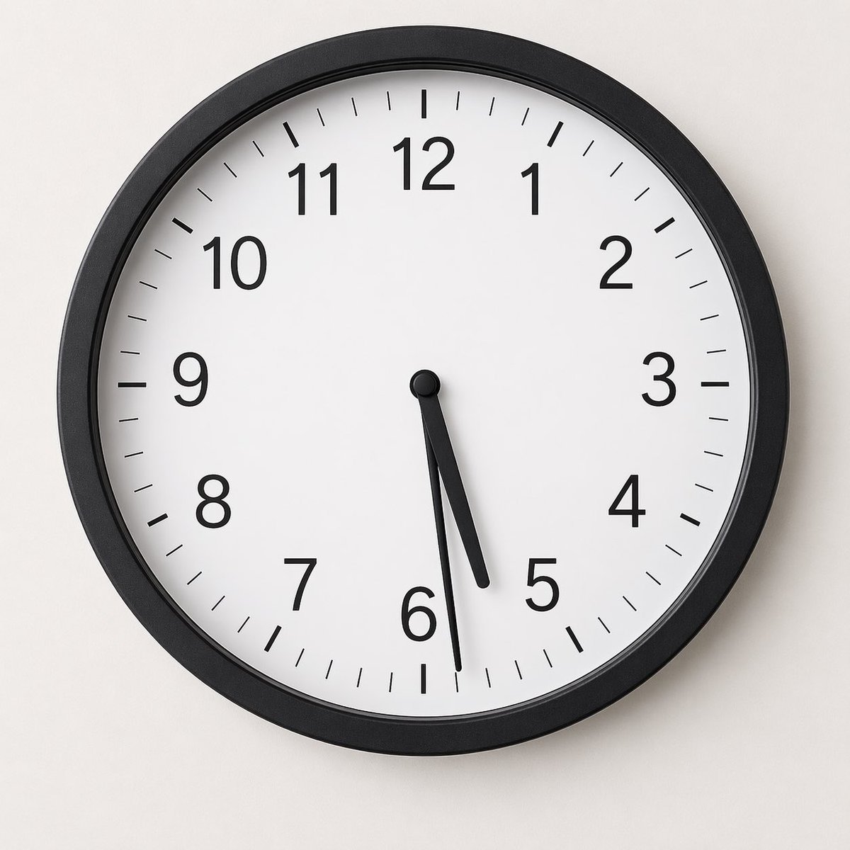 Minimal Analog Wall Clock at 05:29 AI image template preview
