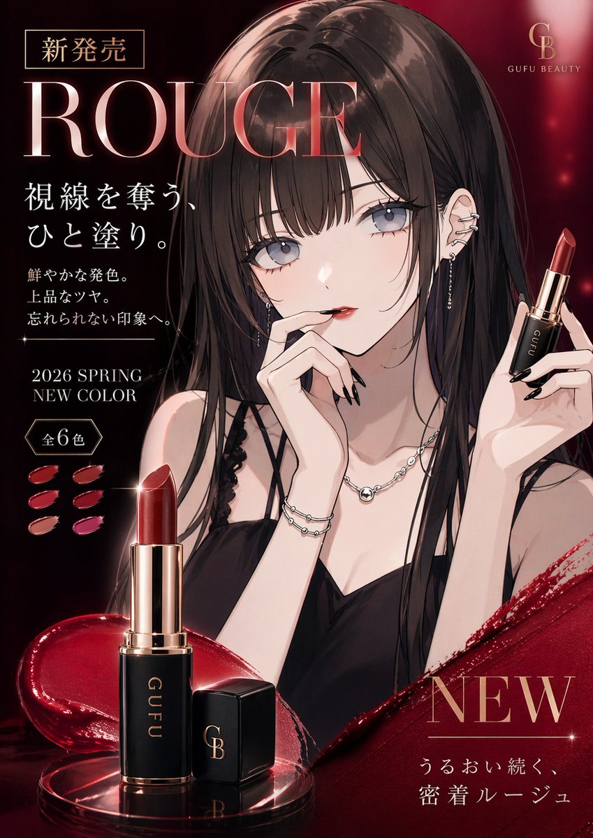 Luxury Lipstick Ad Transformation AI image template preview