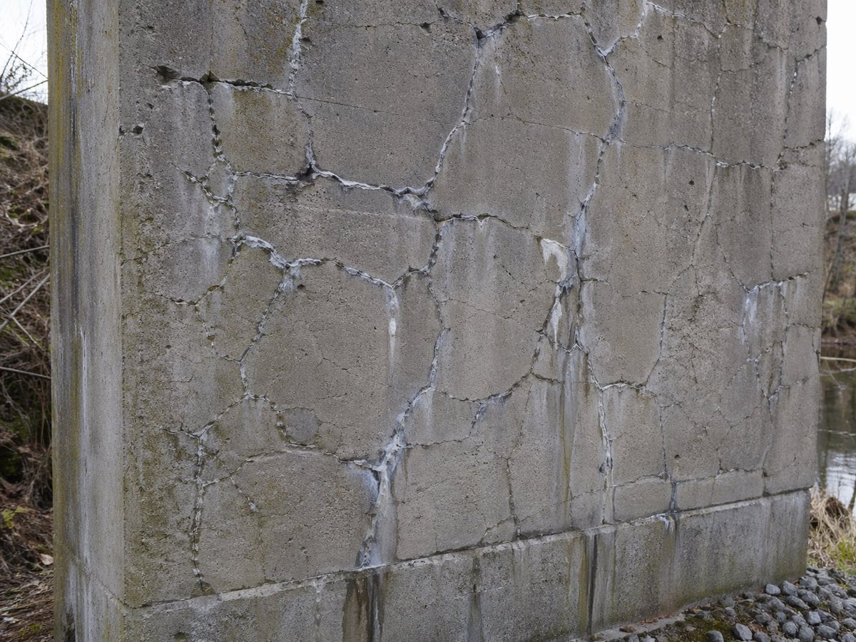 Concrete Wall with ASR Map Cracking AI image template preview