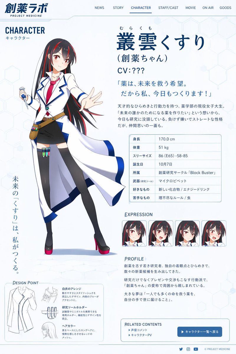 Anime Character Profile Web Sheet example 3