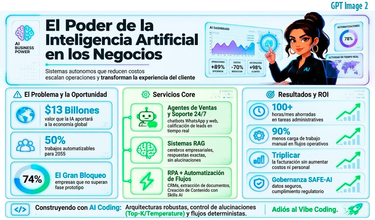 Spanish Neon AI Business Infographic example 2
