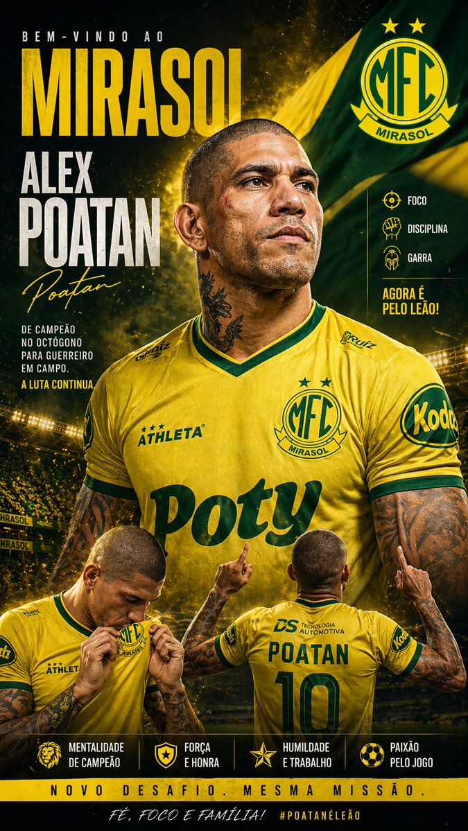 Mirassol FC Signing Announcement Poster AI image template preview