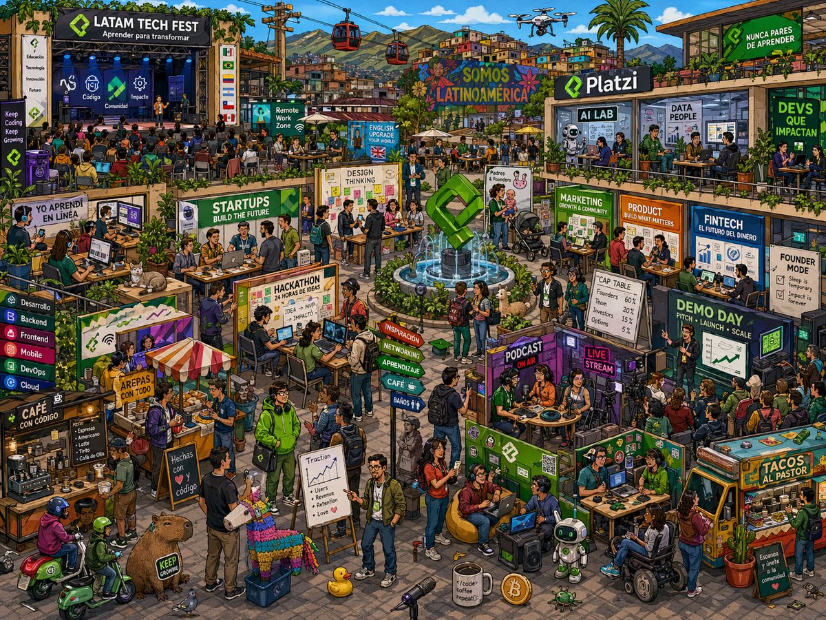 Latin American Tech Festival Poster AI image template preview