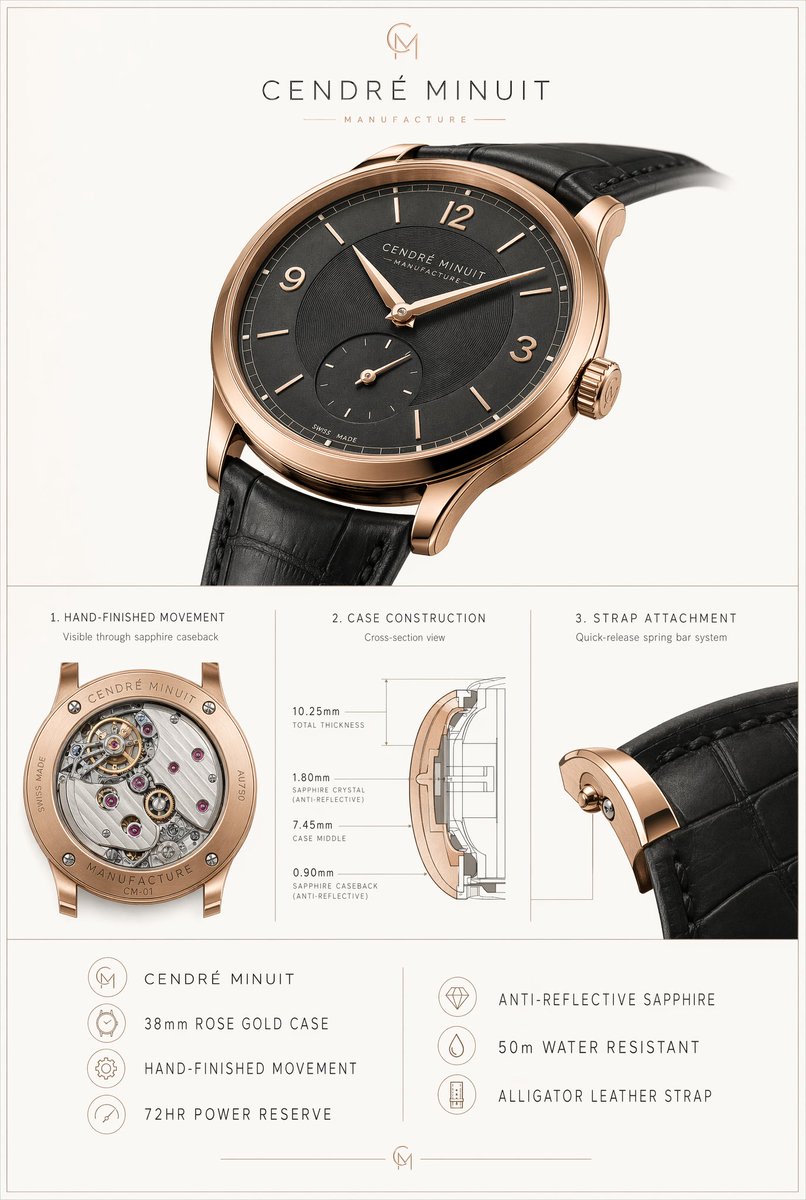 Luxury Watch Technical Poster AI image template preview