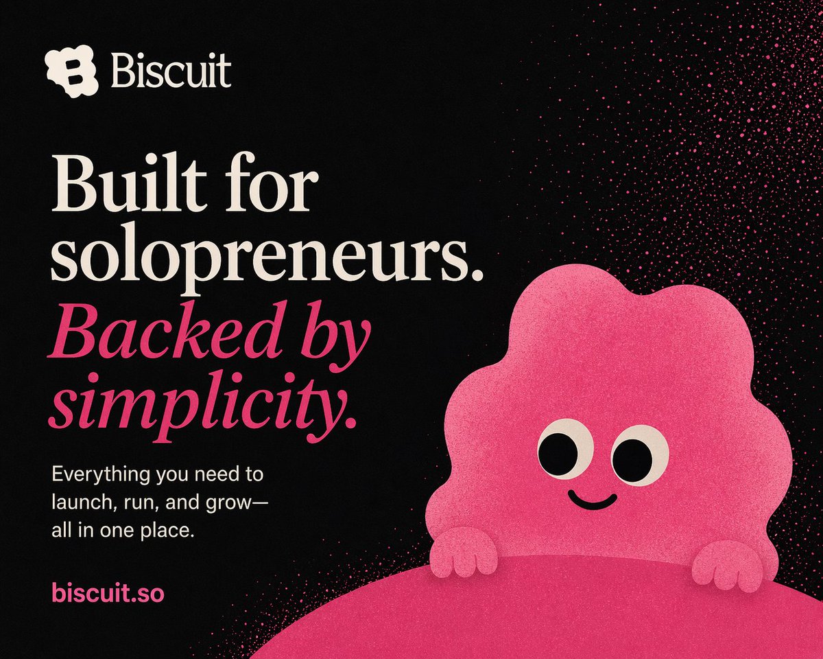 Minimal SaaS Poster with Pink Mascot AI image template preview