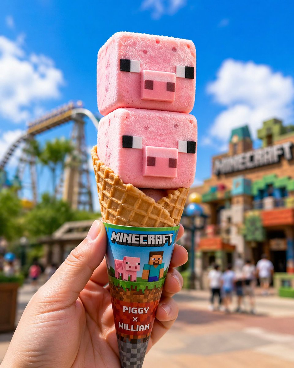 Co-branded IP Ice Cream Design AI image template preview