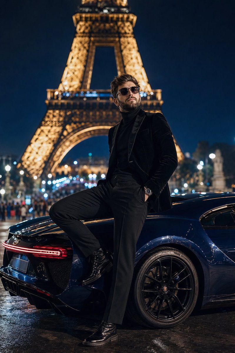 Cinematic Paris Fashion Shot AI image template preview