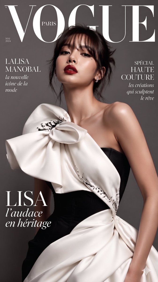VOGUE Paris Haute Couture Cover AI image template preview